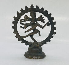 Antiqued Bronze Shiva Dancing Statue Natraj God of Dance 4” Tabletop Art Decor O picture