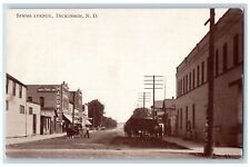 Dickinson North Dakota Postcard Simms Avenue Business Section c1910's Antique picture