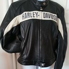 ⭐⭐SUPER NICE HARLEY DAVIDSON Womens HD Leather HD Riding Jacket Large picture