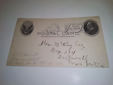 Vintage 1904 Postage One Cent Mckinley World's fair St. Louis MO Postal Card picture