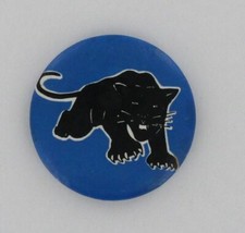 Black Panther Party 1967 Revolutionary Pin Rare Dark Blue Huey Newton Malcolm X picture
