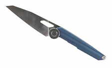 NOC Folding Knife Blue Titanium Handle M390 Plain Edge Satin Finish MT10-BU picture