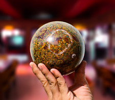 Natural 110mm Fruit Jasper Healing Power Chakra Stone Decorative Sphere Ball picture