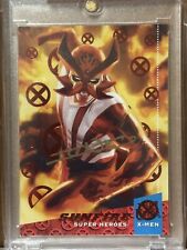 2018 Fleer Ultra Marvel X-Men Heroes Red  Foil /50  Sunfire Signed By J Grello picture