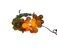 Vintage Lucite Grape Cluster Yellow Lamp 11” MCM Mid Century Modern picture