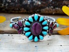 Bracelet by Derrick Gordon Navajo Spiny Oyster & Turquoise 925 Native American picture