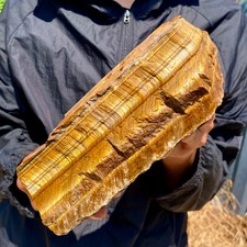 6.32LB Large Golden Tiger'S Eye Rock Quartz Crystal Mineral Specimen Metaphysics picture