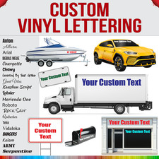 1/2" to 3 1/2" Custom Vinyl Lettering Numbers Window Trailer Business Car Boat picture