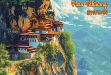 Paro Taktsang Bhutan Tiger's Nest Buddhist Monastery Himalayas - Modern Postcard picture