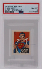 1979 Cracker Jack DC Super Hero Stamp CLARK KENT PSA 8 picture