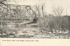 Crow River Falls & Bridge Paynesville Minnesota MN 1912 Postcard picture