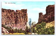 Postcard Castle Gate Utah UT Steam Train on Train Tracks picture