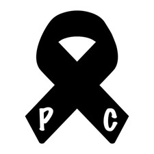 Prostate Cancer Ribbon Decal Sticker Black Die Cut Vinyl picture