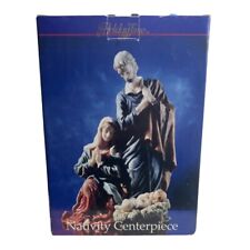 1998 Holiday Time Christmas Nativity Scene Centerpiece Resin VTG Jesus Mary picture