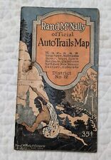1921 RAND McNALLY Official Auto Trails Map District No 12 Booklet Only  picture