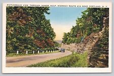Picturesque View Homer Gulf Highway Route 41A Cortland NY Linen Postcard Vtg picture