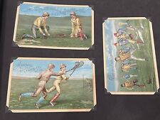 c1900 RARE SET OF (9) Sports & Pastimes In Canada Embossed Postcards picture