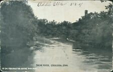 Oskaloosa, Iowa - Skunk River 1907 - Vintage Mahaska County, IA photo Postcard picture