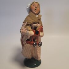 2003 Byers Choice Carolers Williamsburg Girl Holding Horse picture