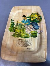 Vintage Philippines Bamboo Souvenir Plate Platter Woven Wood picture