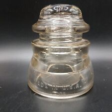 Vintage Whitall Tatum No. 1 Clear Glass  Electrical Insulator 15 - USA picture