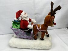 Gemmy Industries 1964 renewed 1992 Classic Rudolph the Red Nose Reindeer w/Santa picture