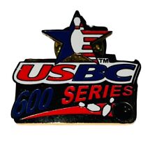 USBC 600 Series Lapel Pin Red White Blue United States Bowling Congress 857 picture