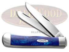 Case xx Knives Trapper Blue Silk Corelon Handle Stainless Pocket Knife 6073BS picture