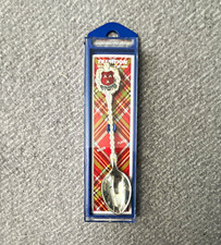 Aberdeen Scotland Souvenir Spoon Silver Plated Tartan Crest Original Case picture