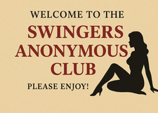 π₯ Funny Anonymous Prank Postcard β βSwingers Anonymous Club Membership Approved picture