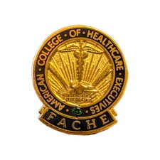 American College Of Healthcare Executives Pin - Green Stone picture