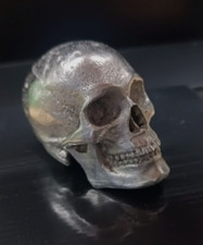 Hand Cast Fine Pewter Human Skull Anatomically Accurate Radiology / Radiography picture