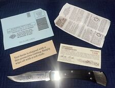 NOS HARLEY DAVIDSON BUCK 110x LOCK BACK POCKET KNIFE~1305/3000~HERITAGE KNIFE~II picture