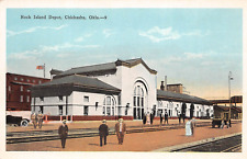 Rock Island Railroad Depot Chickasha Oklahoma 1930s Postcard picture
