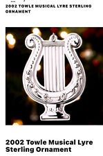 2002 Towle Sterling Silver Christmas Musical Lyre Ornament picture