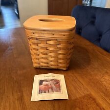 Longaberger 2003 Tall Tissue Basket  & Wooden Lid. picture