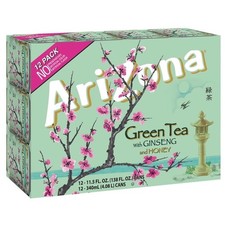 Arizona Green Tea with Ginseng and Honey, 11.5 Fl Oz Cans (12-Pack.. picture