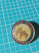 Vtg Testicle Festival Rock Creek Mont I Had A Ball Gold Tone Lapel Pin picture