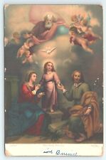 Postcard The Holy Family by Murillo The Heavenly and Earthly Trinities c1910 picture