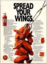 PRINT AD 1986 Heinz Chili Sauce Spread Your Wings Chicken Recipes 8