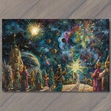 POSTCARD Alien God Civilization Religious Deity Ceremony Sacred Ritual Spaceship picture