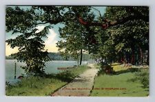 Wamplers Lake MI-Michigan, Along The Beautiful Shore, Vintage c1911 Postcard picture
