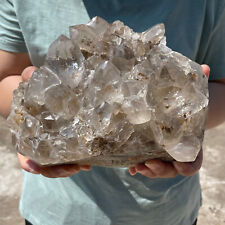 13LB Natural Clear Quartz Cluster Crystal Mineral Point Healing G4096 picture