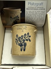 PFALTZGRAFF FOLK ART 2004 BICENTENNIAL MINI CROCK IN BOX W COA. NEW picture