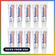 Bacitracin Zinc Ointment Antibiotic Healing Cream 10 Pack 1 oz Tube First Aid Cu picture