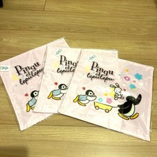 Pingu Antiviral Mini Towel Handkerchief Set of 3 31 cm Sumitomo Life Promo Japan picture