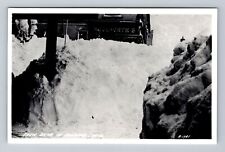 Ironwood MI-Michigan RPPC, Snow Scene, Giant Snow Piles Vintage Postcard picture
