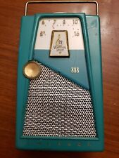 Emerson 888 Explorer Transistor Radio, Turquoise, Does Not Work picture