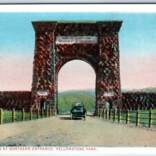c1910s JE Haynes Arch Northern Entrance Touring Car Yellowstone Park #16208 A222 picture