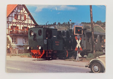 Steam Locomotive Helene Crossing the Street in Mockmuhl Germany Postcard picture